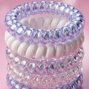 Spiral hair coil bracelets (pack of 4 )