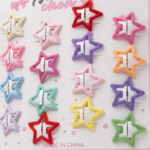 Star-Bright Mini Claw Clips: Multi-Color Star Hair Accessory Set