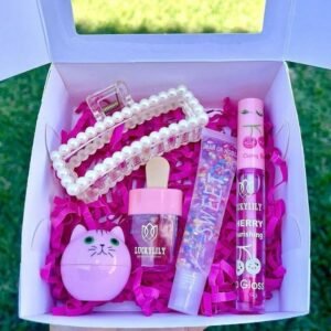 Pretty in Pink Beauty Gift Box – Lip Care & Accessories Bundle